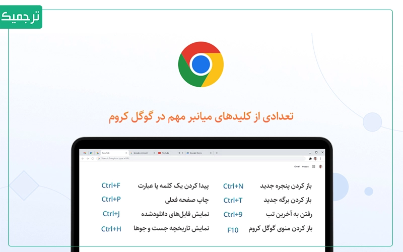 اهمیت کلیدهای میانبر گوگل کروم برای جست و جو