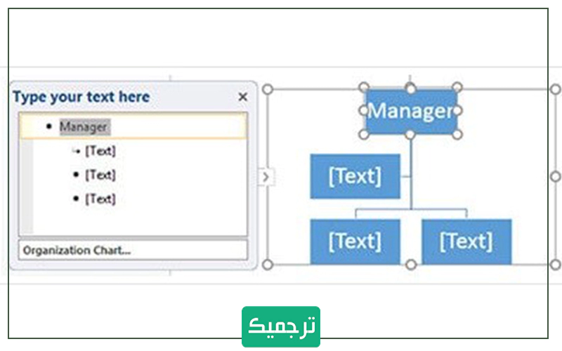 تغییر شکل نمودار درختی در ورد