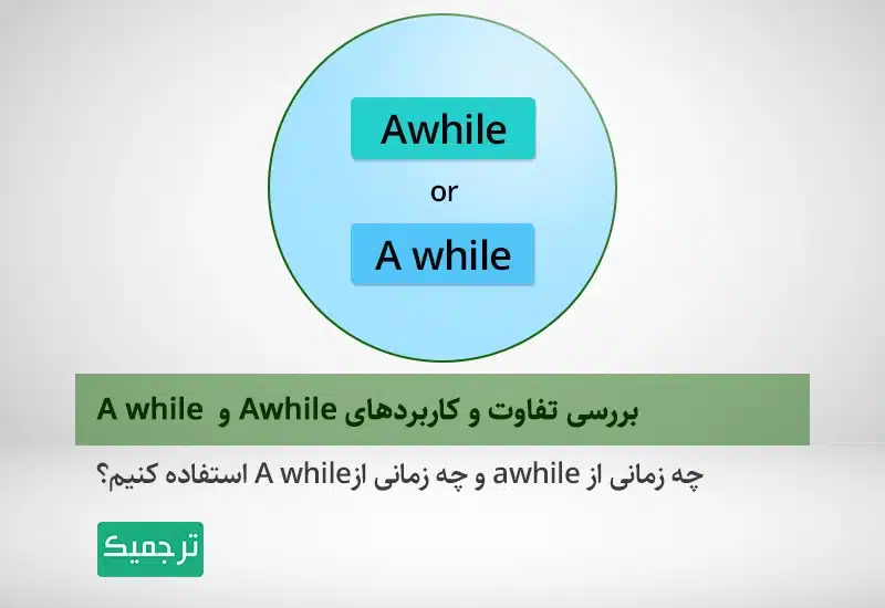 Awhile و A while با هم چه تفاوتی دارند و هر کدام در چه موقعیتی استفاده می‌شوند؟