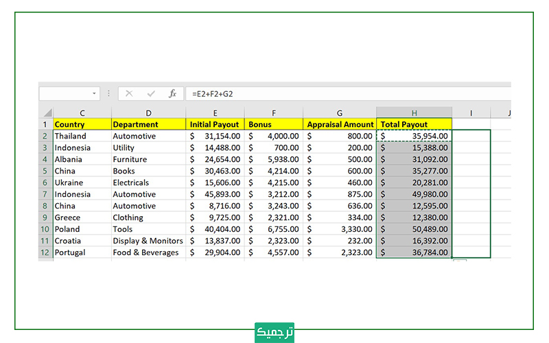 سلول‌های موردنظرتان را انتخاب کنید. 