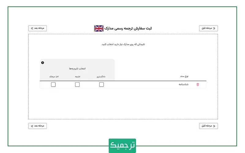 انتخاب تاییدات دادگستری و وزارت امور خارجه