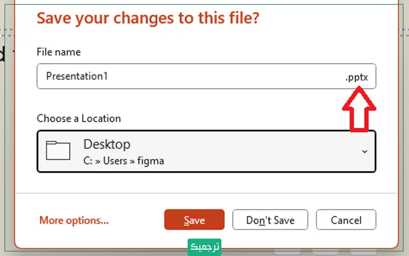پسوند PPT همان پسوند پیش‌فرض خروجی فایل‌های پاورپوینت است که قابل ویرایش است.